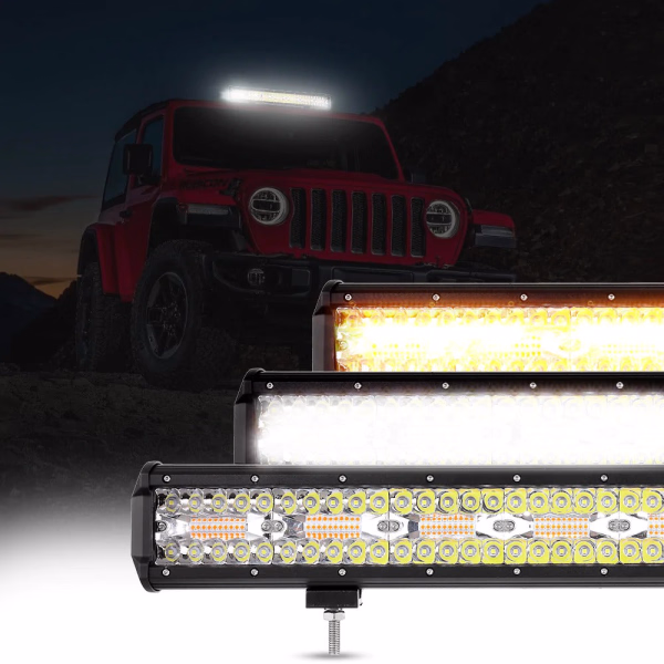 Auxbeam 6 MODES SERIES White/Amber LED LIGHT BARS (30 inch to 20 inch)