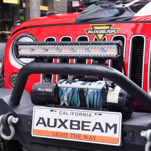 Auxbeam 6 MODES SERIES White/Amber LED LIGHT BARS (30 inch to 20 inch)