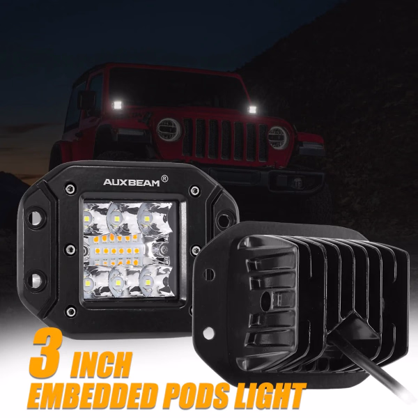 Auxbeam 6 MODES SERIES White/Amber LED LIGHT BARS (30 inch to 20 inch)