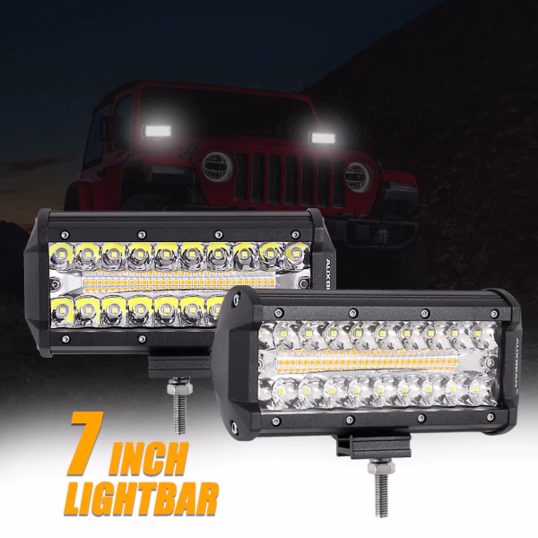 Auxbeam 6 MODES SERIES White/Amber LED LIGHT BARS (30 inch to 20 inch)