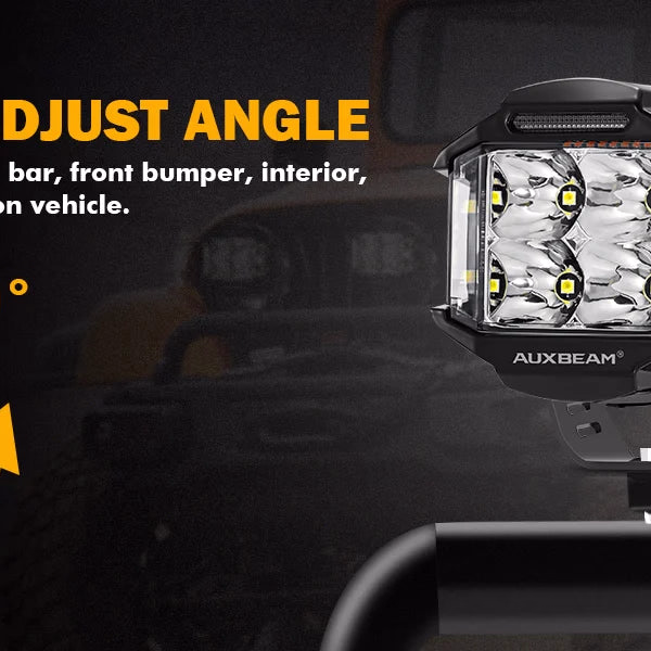 Auxbeam 4 inch 92W 8960 LM Side Shooter LED Pod Lights With Amber DRL