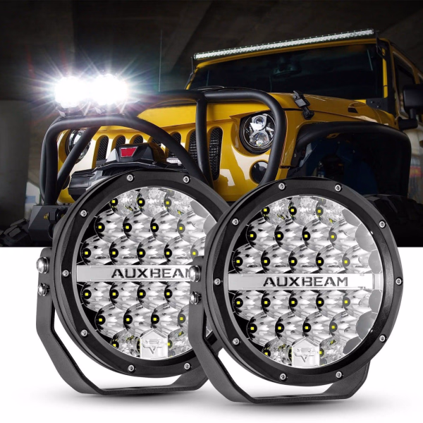 Auxbeam 7 Inch 240W 24000 Lumens Black LED Driving Lights