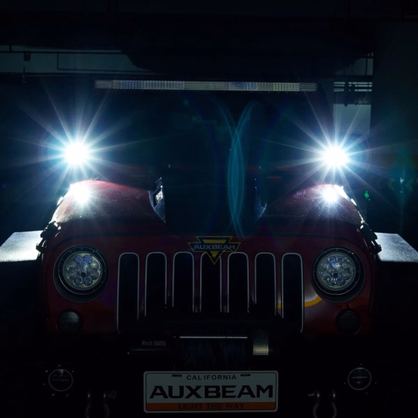 Auxbeam 4 Inch 72W Round Spot White/Amber LED POD Light