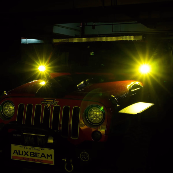 Auxbeam 4 Inch 72W Round Spot White/Amber LED POD Light