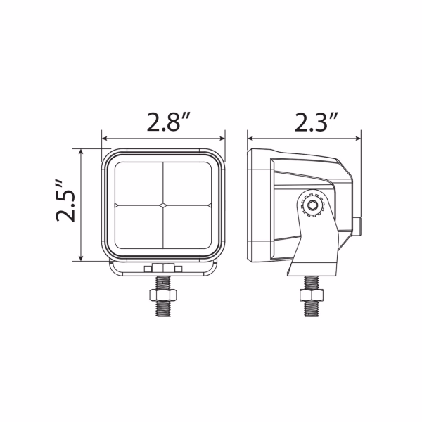 Ironman 20W Bright Cube, Spot Beam LED Cube Light - 70x 64mm (each) – Clear