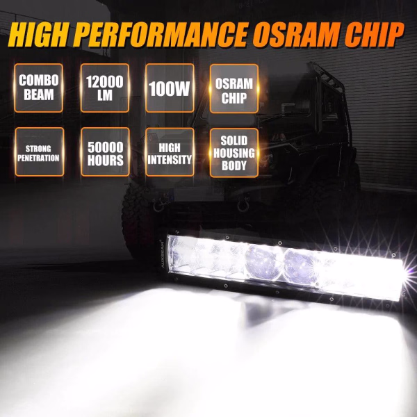 Auxbeam 5D-PRO Series SPOT BEAM OFF ROAD LED Light Bars