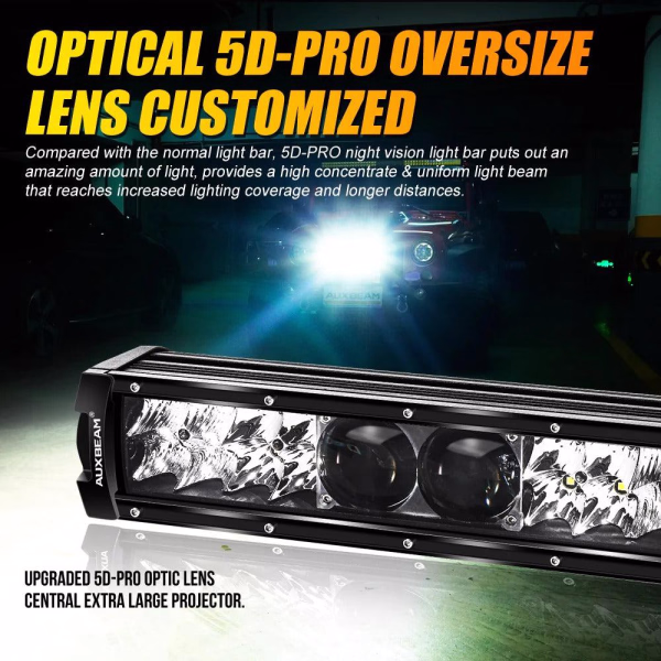 Auxbeam 5D-PRO Series SPOT BEAM OFF ROAD LED Light Bars
