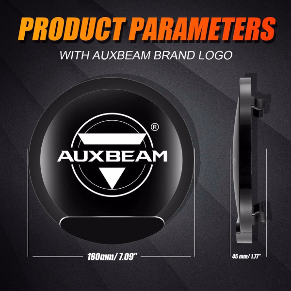 Auxbeam 7 Inch Round LED Driving Light Black Cover Light Shield Cover