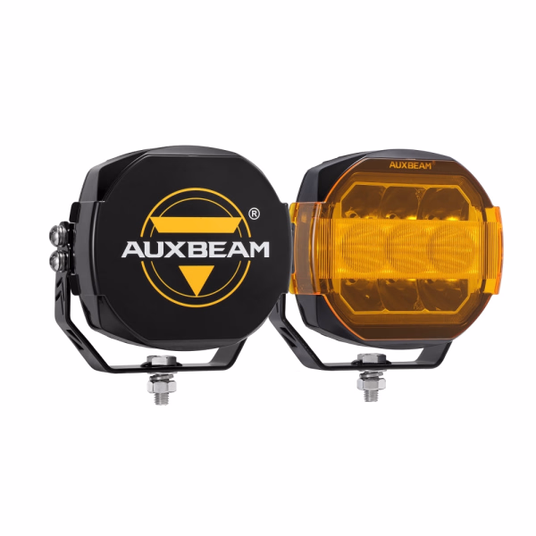 Auxbeam 5 Inch 174W LED Side Shooter Pod Lights with White DRL & Amber