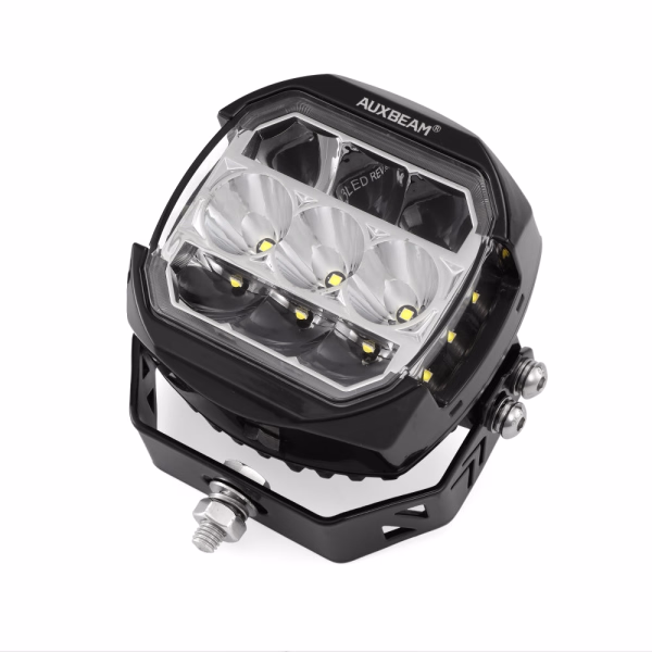 Auxbeam 5 Inch 174W LED Side Shooter Pod Lights with White DRL & Amber