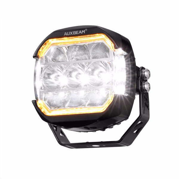 Auxbeam 5 Inch 174W LED Side Shooter Pod Lights with White DRL & Amber