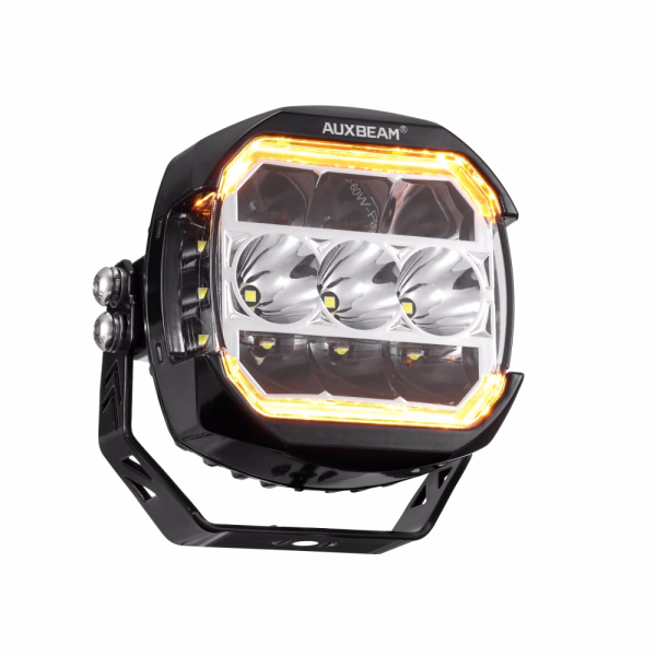 Auxbeam 5 Inch 174W LED Side Shooter Pod Lights with White DRL & Amber