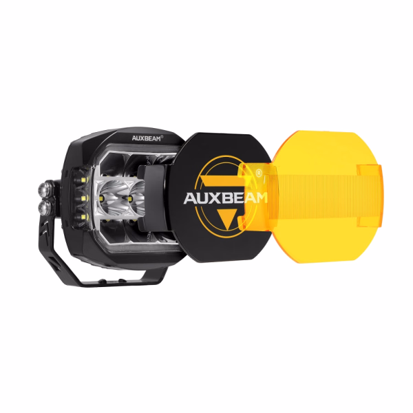 Auxbeam 5 Inch 174W LED Side Shooter Pod Lights with White DRL & Amber