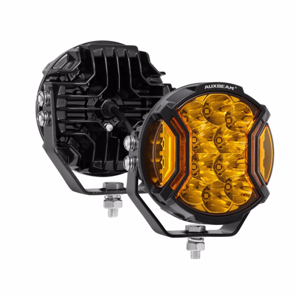 Auxbeam 5 Inch 172W LED Side Shooter White & Amber POD Lights | V-Ultra Series
