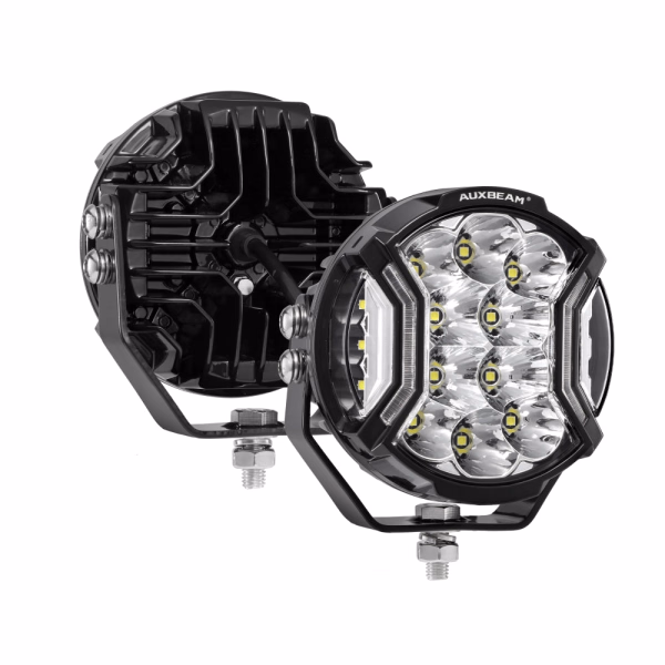 Auxbeam 5 Inch 172W LED Side Shooter White & Amber POD Lights | V-Ultra Series