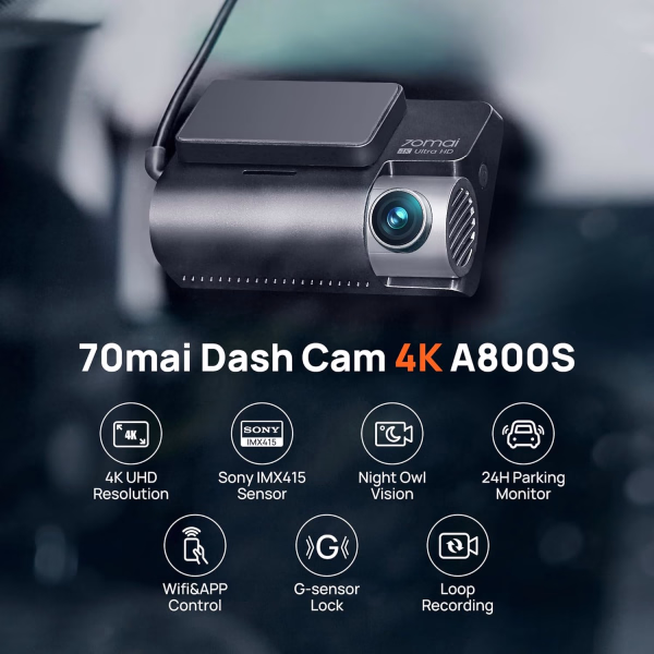 70MAI 4K Dash Cam A800S Front + Rear
