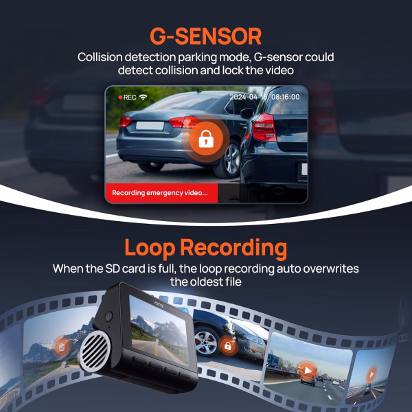 70MAI 4K Dash Cam A800S Front + Rear