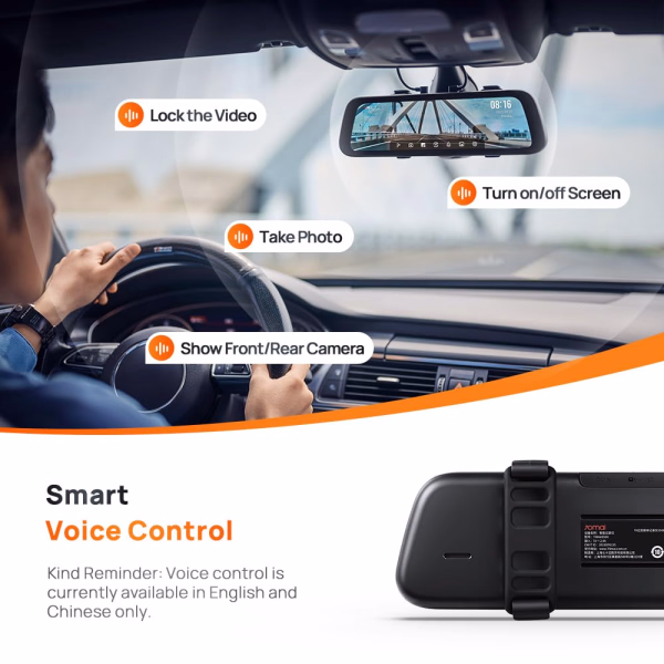 70MAI RearView Dash Cam S500 3K DUAL HDR
