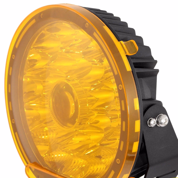 Auxbeam 9 Inch Round LED Driving Light Amber Cover Light Shield