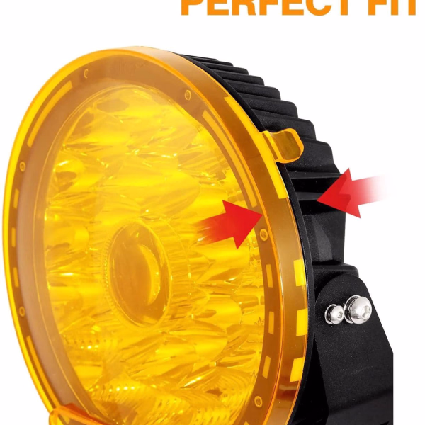 Auxbeam 9 Inch Round LED Driving Light Amber Cover Light Shield