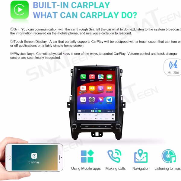 Tesla Style Android Screen for Ford Endeavour Including 360 Camera (2015–2024)
