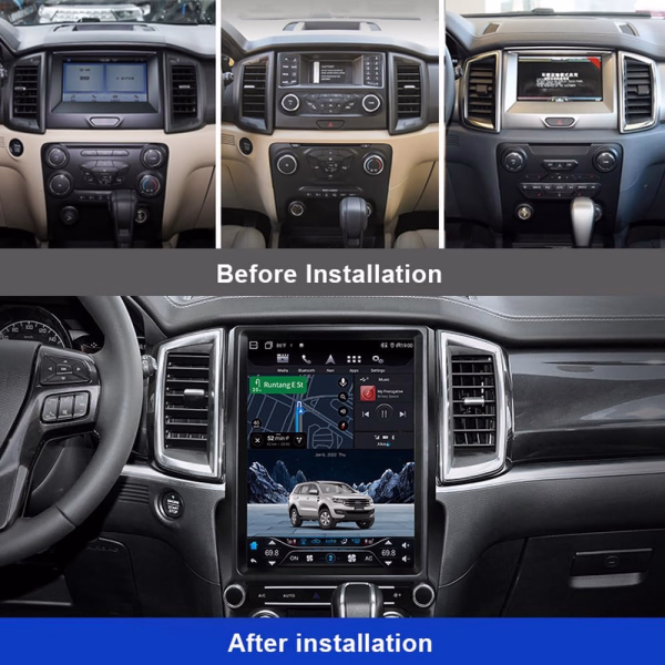 Tesla Style Android Screen for Ford Endeavour Including 360 Camera (2015–2024)