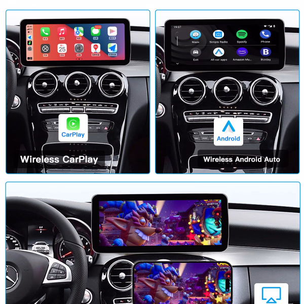 12.3 Inch Android Car Radio GPS Navigation Car DVD Player for Mercedes Benz C Class W205 (2015-2018)