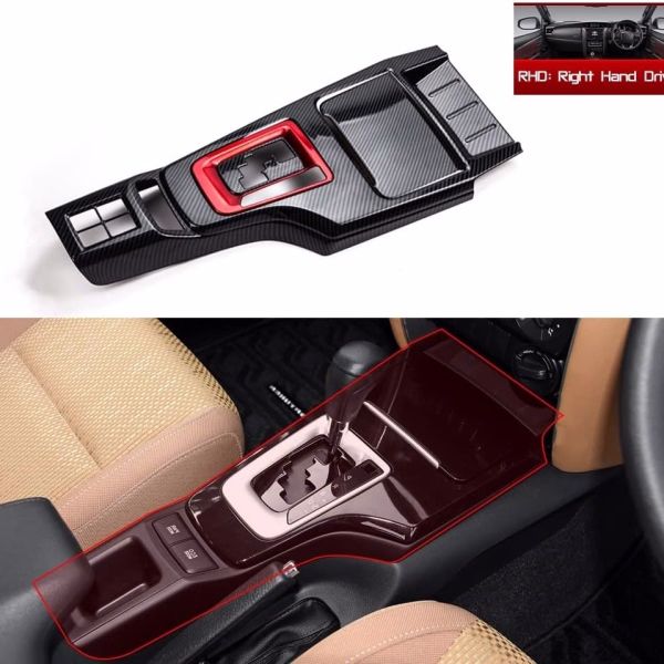 ABS Carbon Fiber Center Console Cover for Toyota Fortuner (2016-2022)