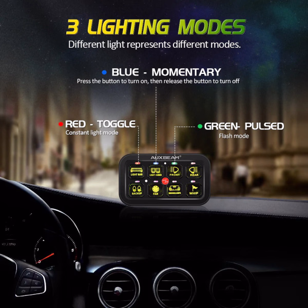 Auxbeam AR Series Switch Panel with App Control
