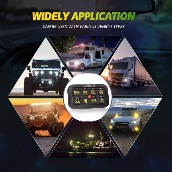 Auxbeam AR Series Switch Panel with App Control