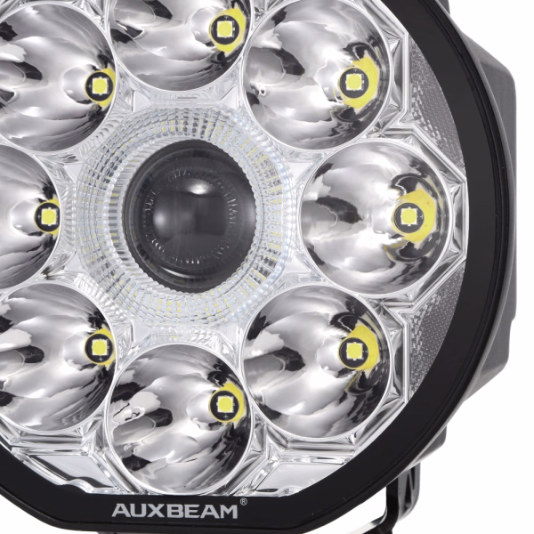 Auxbeam 360-Ultra Series 6 Inch 132W Led Spot Driving Light Off Road Lights | White DRL & Amber Light