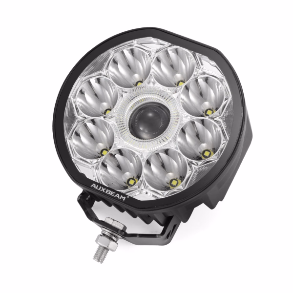 Auxbeam 360-Ultra Series 6 Inch 132W Led Spot Driving Light Off Road Lights | White DRL & Amber Light