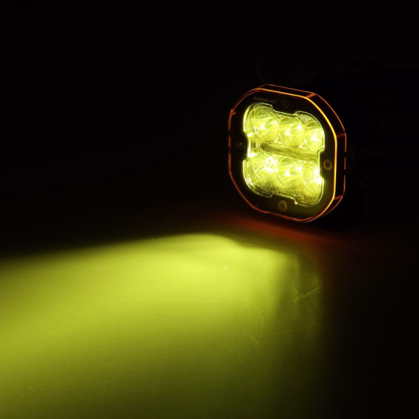 Auxbeam 3 Inch 84W LED Combo POD Light Off Road Lights With White & DRL Amber