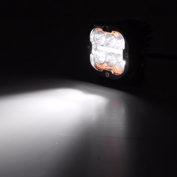 Auxbeam 3 Inch 84W LED Combo POD Light Off Road Lights With White & DRL Amber