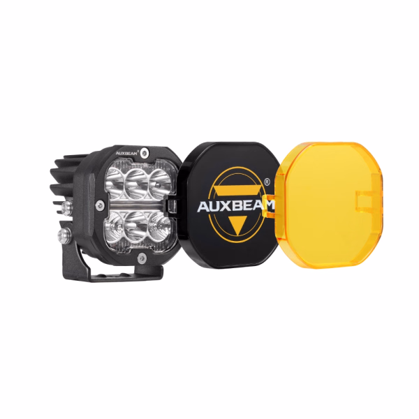 Auxbeam 3 Inch 84W LED Combo POD Light Off Road Lights With White & DRL Amber