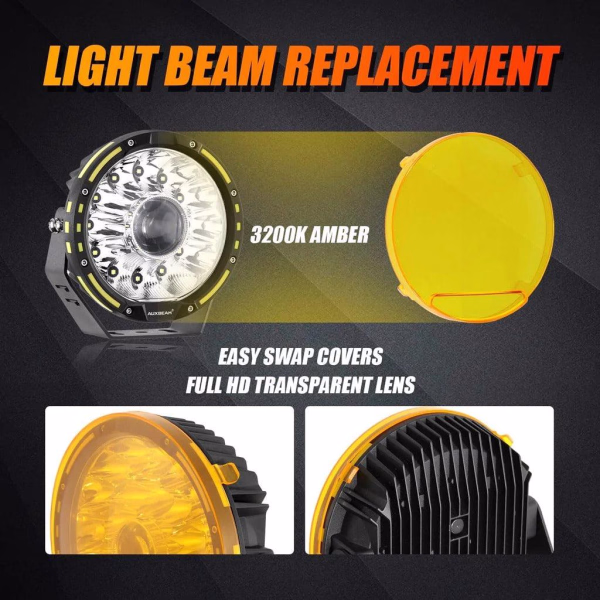 Auxbeam 7 Inch 230W 360-PRO Lens LED Driving Lights