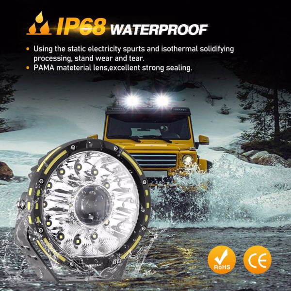 Auxbeam 7 Inch 230W 360-PRO Lens LED Driving Lights