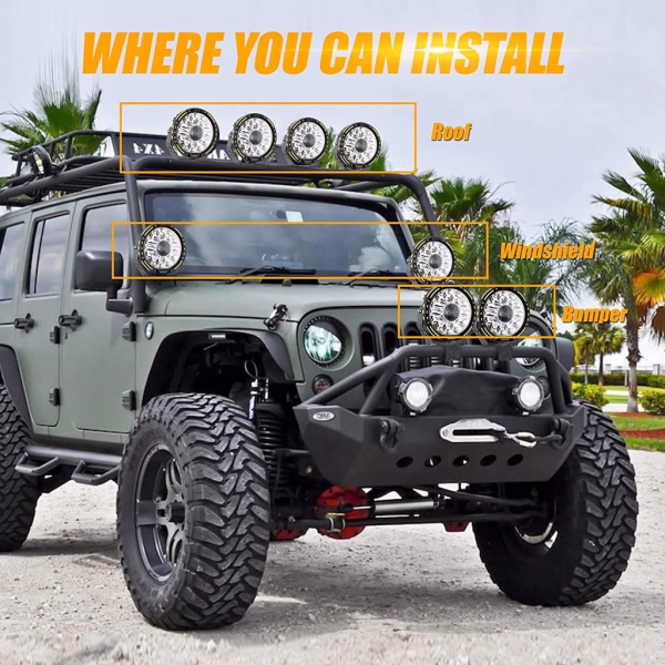 Auxbeam 7 Inch 230W 360-PRO Lens LED Driving Lights