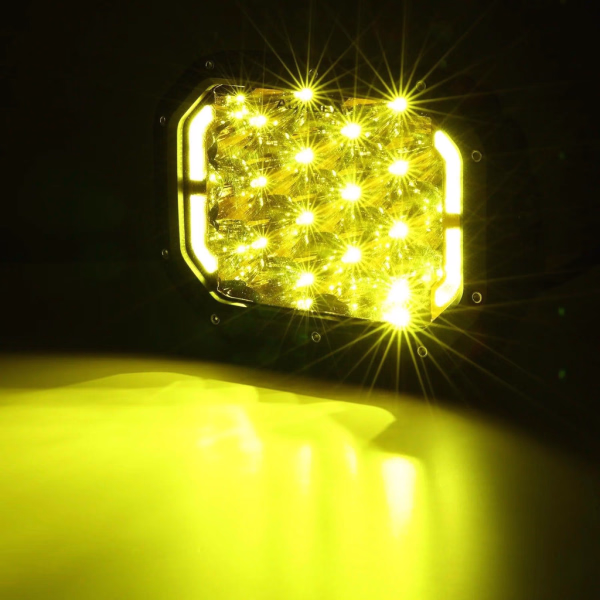 Auxbeam 7x5 Inch LED Pods Amber Spot Driving Lights