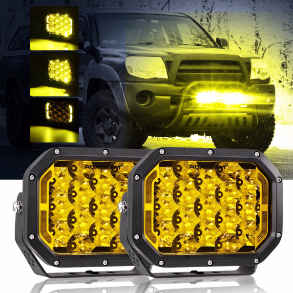 Auxbeam 7x5 Inch LED Pods Amber Spot Driving Lights