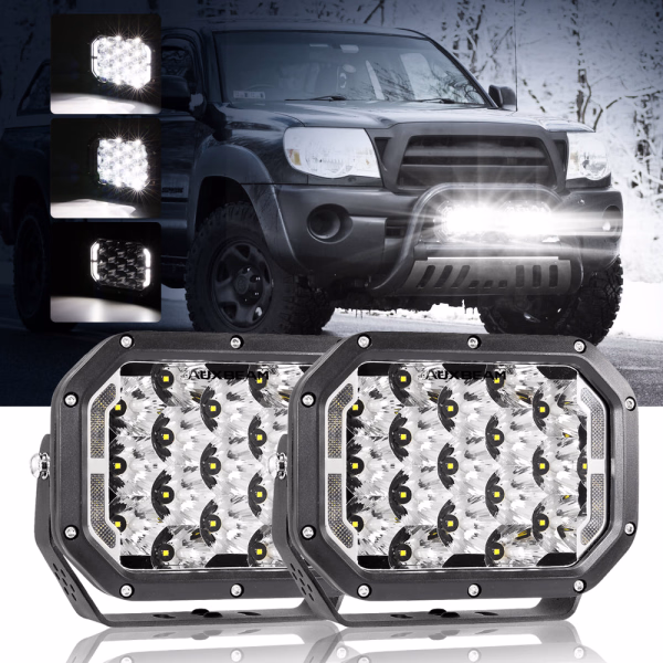 Auxbeam 7x5 Inch LED PODS White Driving Lights DRL