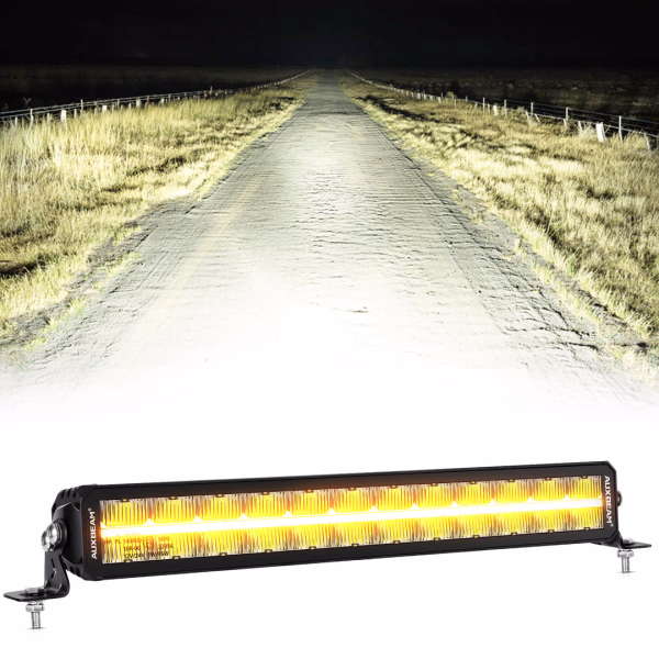 Auxbeam SP-DRL Series 68W 7440 Lumens Off Road LED Light bar White & Amber DRL