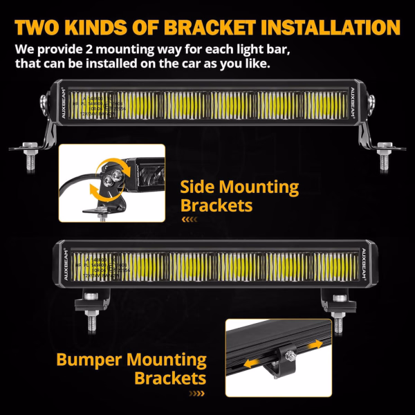 Auxbeam SP-DRL Series 68W 7440 Lumens Off Road LED Light bar White & Amber DRL