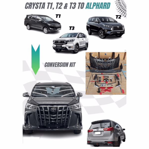 Innova Crysta Type 1/2/3 to Alphard conversion kit