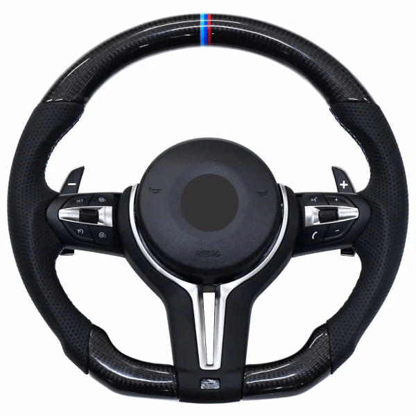 Ford Endeavour Carbon Fiber Steering Wheel with Alcantara and LED RPM Display